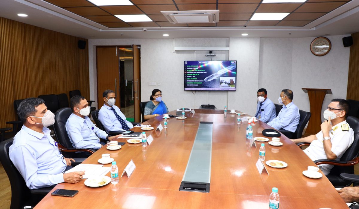 R Adm Sanjay Sharma, ADGQA (N) Visited GRSE on 07 Oct 21