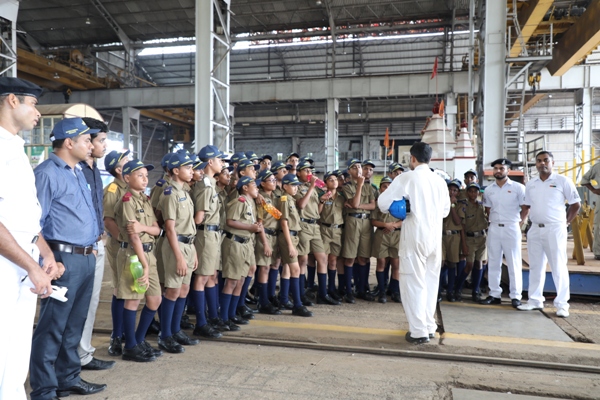 Cadets, Sainik School, Purulia, WB visits GRSE on 10 Jul 18