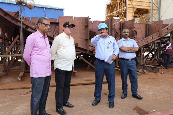 Dr Biswapriya Roy Chowdhury, visits GRSE on 14 Aug 18
