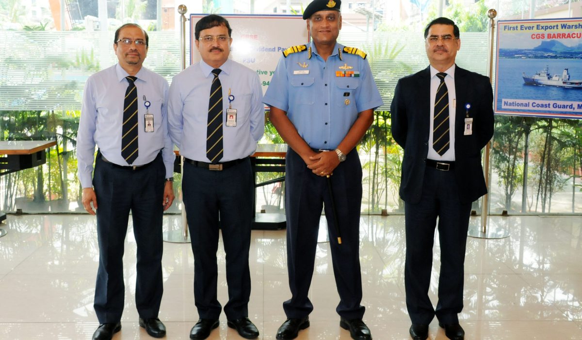 Vice Admiral B.K Verma, CINCAN visits GRSE on 30 May 17