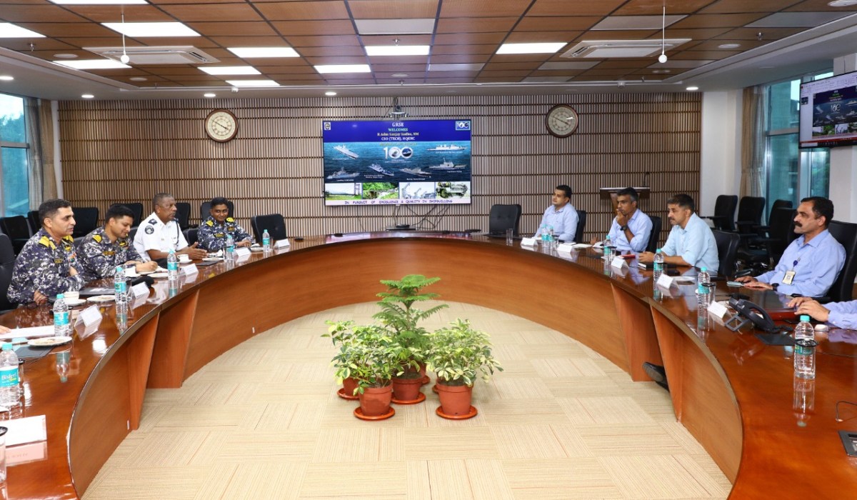 R Adm Sanjay Sadhu, NM ,CSO (Tech), HQENC Visited GRSE On 03 Sep 21