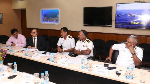 IG TP Sadanandan, TM, DDG (M&M) , Indian Coast Guard visits GRSE on 22 May 18