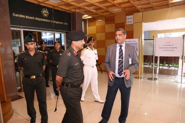 Major General AK Sanyal, VSM, GOC, Bengal Area visited GRSE on 09 Aug 18