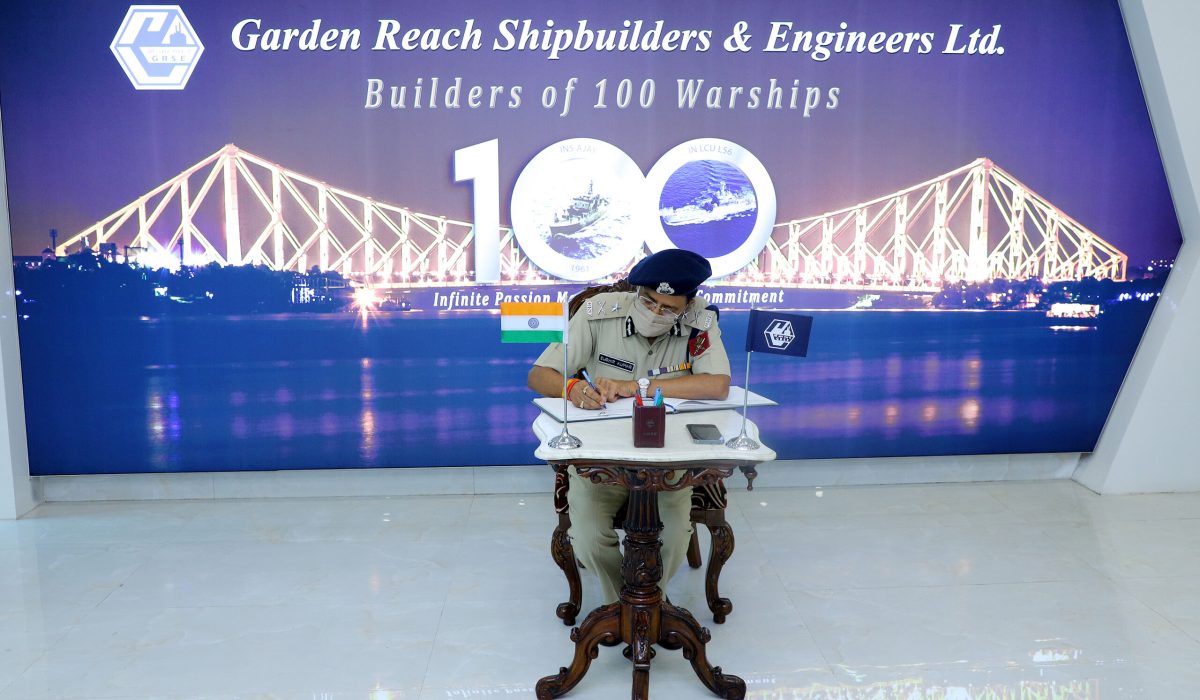 Shri Sudhir Kumar, IG SES HQRS vists GRSE on 09 Apr 21
