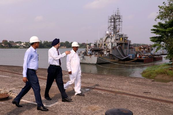 RAdm IPS Bali, AVSM, VSM, IN(Retd.), Independent Director, GRSE visits shipyard on 07 May 18
