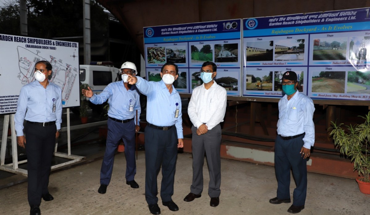 Shri Surendra Prasad Yadav, IFoS, JS(NS) visits GRSE on 18 Aug 20