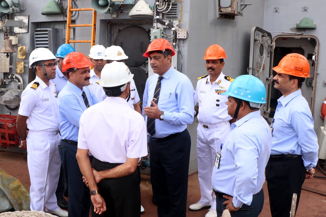 Vice Admiral SN Ghormade, AVSM, NM, Chief of Staff, HQENC visits GRSE on 24 Sep 19