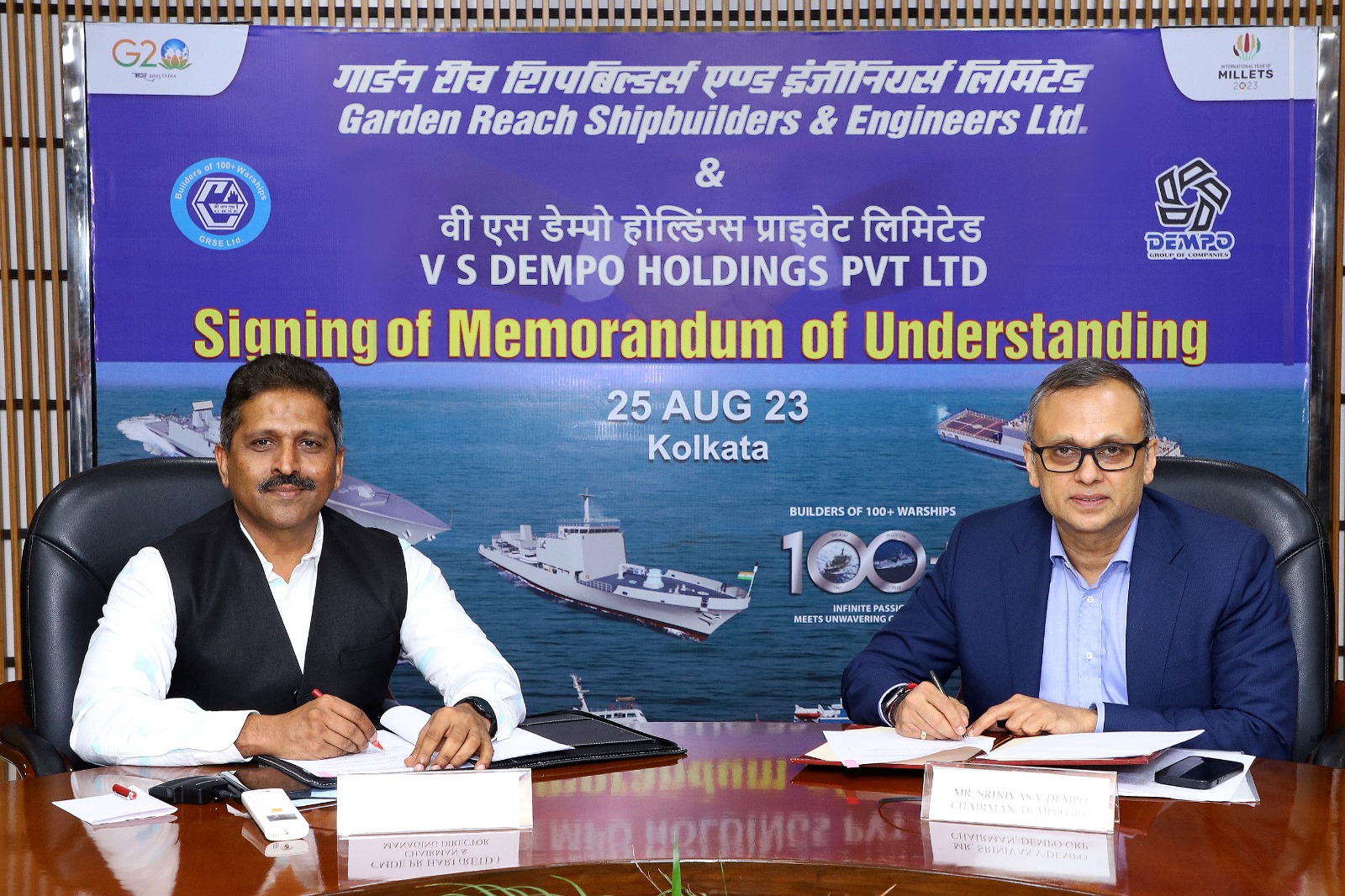 GRSE joins hand with DEMPO, GOA to build commercial vessels on the West Coast on 25 Aug 23