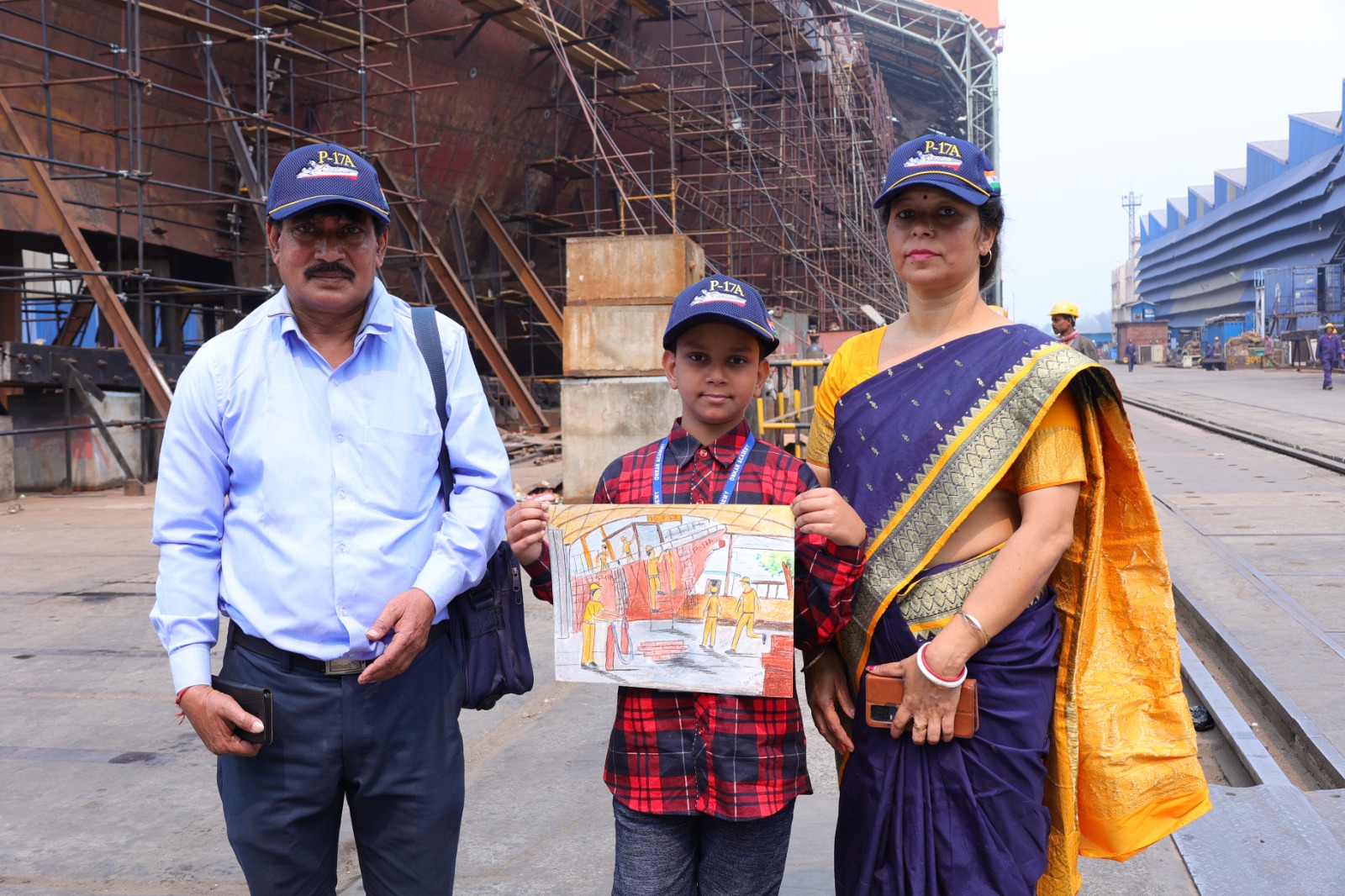 Painting & Drawing of P-17A Advanced Frigate by Employees Children on 18 Feb 23