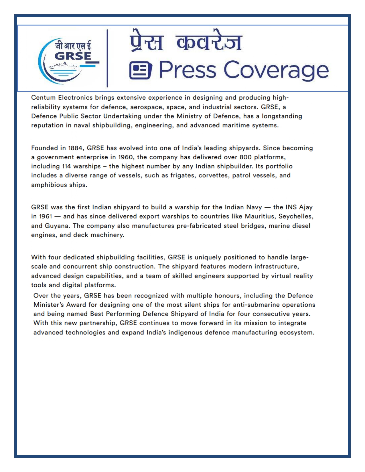 Press Coverage: 20 Oct 25:THE TIMES OF INDIA