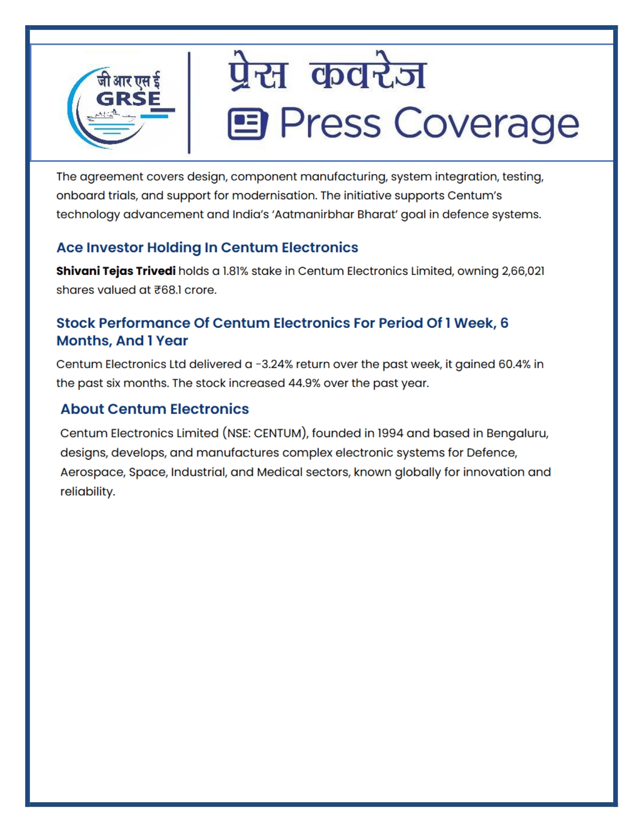 Press Coverage: 20 Oct 25:THE TIMES OF INDIA