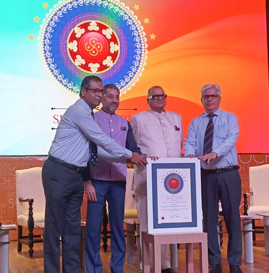 Image 1 - GRSE received prestigious 91st SKOCH Awards for the project Unique Transfer & Loading of fully built 250T Goliath Crane on 04 May 23