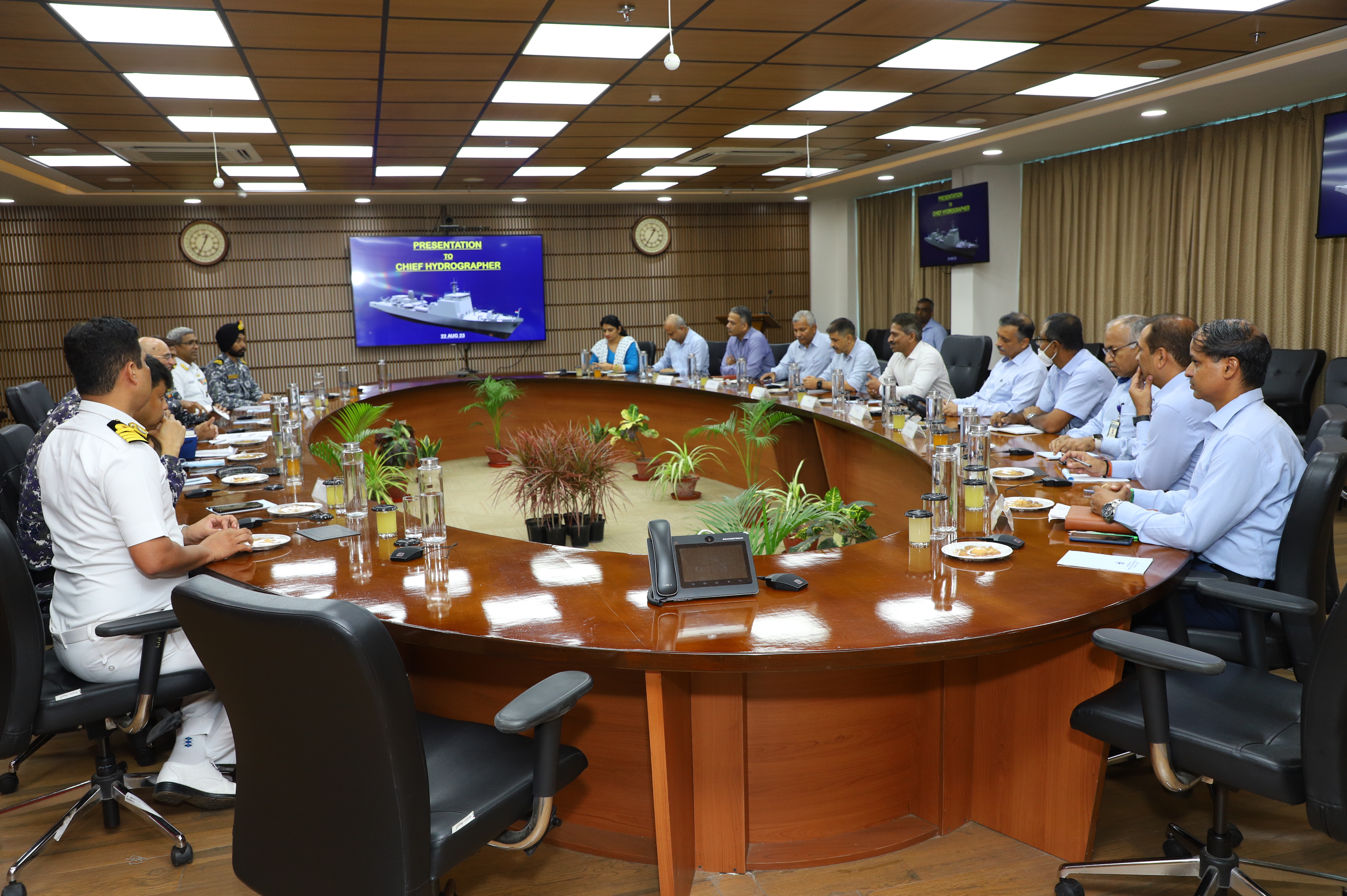 Visit of Vice Admiral Adhir Arora,AVSM,NM,Chief Hydrographer on 22 Aug 23