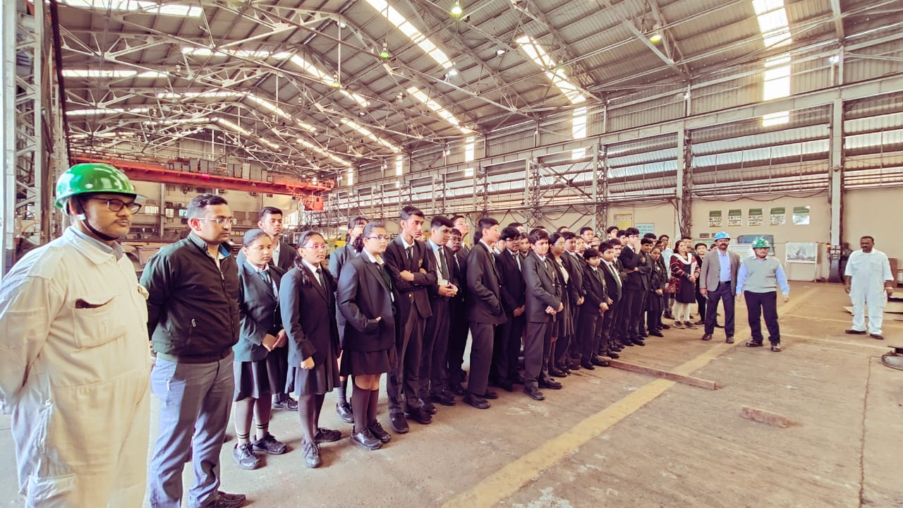 Students from Delhi Public School Ruby Park, Kolkata, visits GRSE on 23 Dec 23