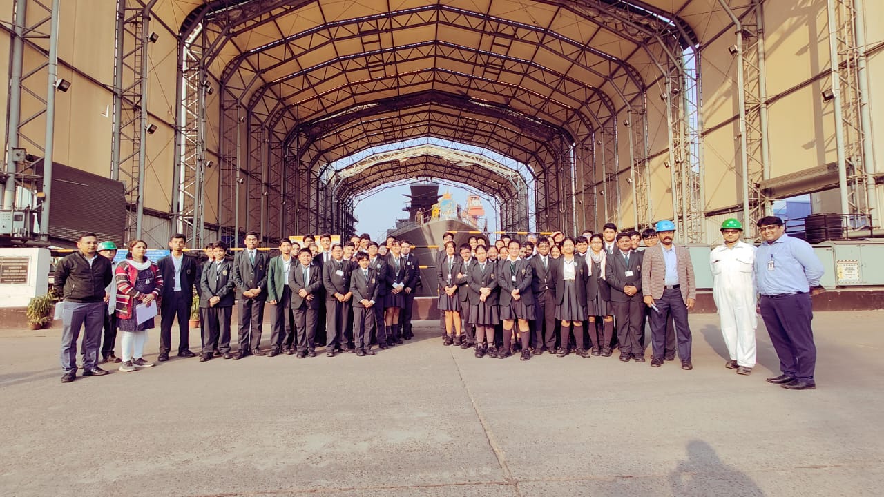 Students from Delhi Public School Ruby Park, Kolkata, visits GRSE on 23 Dec 23